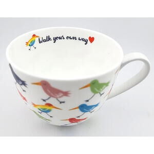 Premium 20 oz Bone China Coffee & Tea Hug Mug – Bird Design